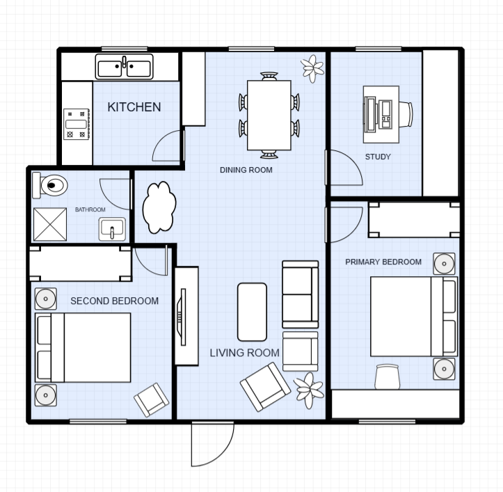 2 Bedroom Apartment with Study