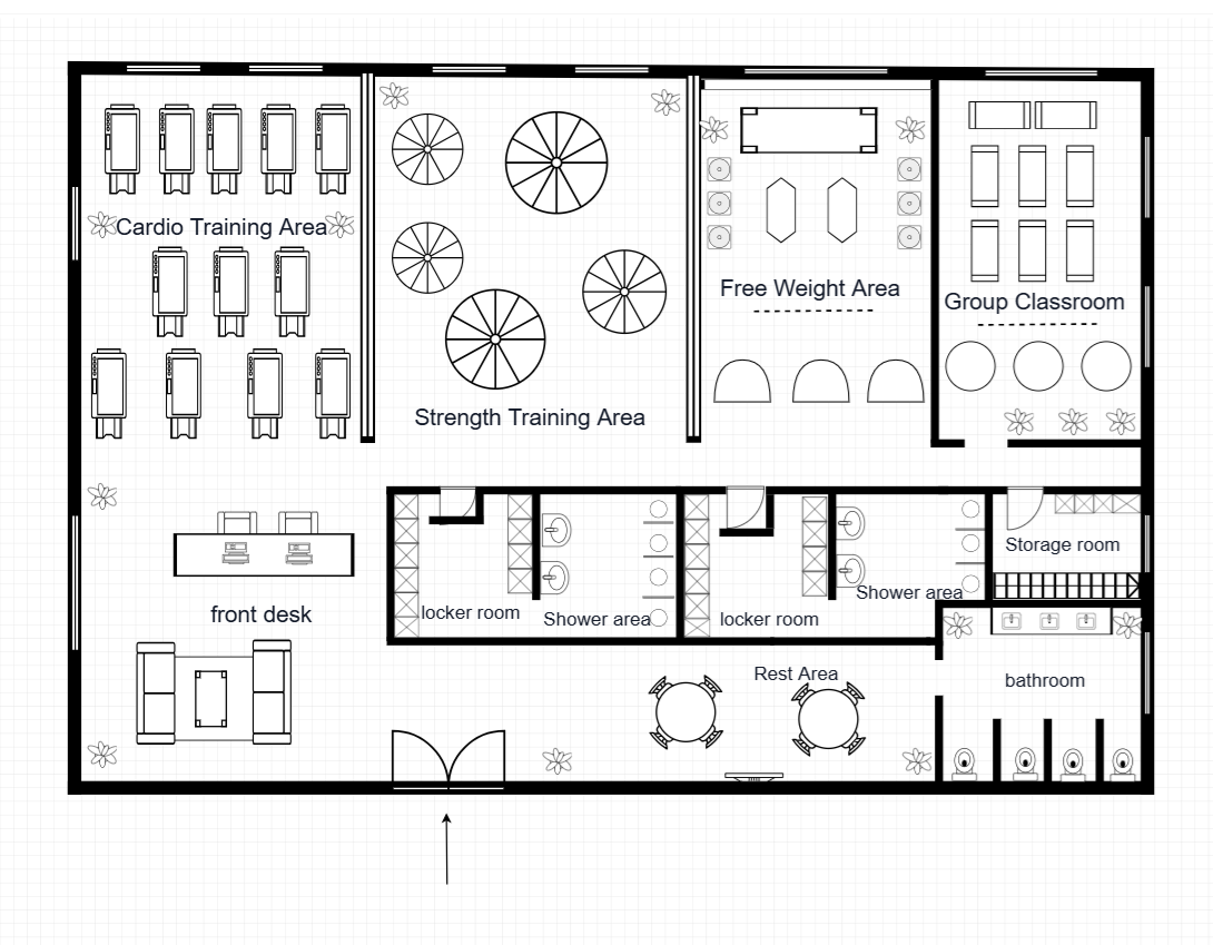 Gym Floor Plan Template floor plan