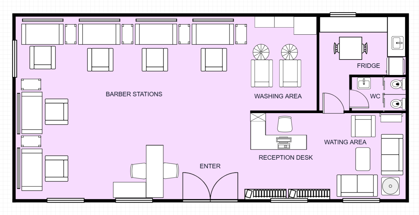 Hair Salon Floor Plan Template