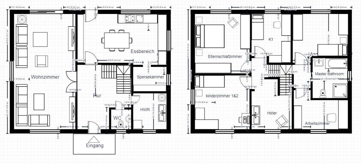Two-Story House Floor Plan